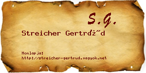 Streicher Gertrúd névjegykártya